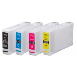 Grossist’Encre Lot de 4 Cartouches Compatibles EPSON T7901+T7902+T7903+T7904