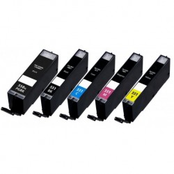 Grossist’Encre Pack de 5 Cartouches compatibles CANON Pack PGI550-CLI551