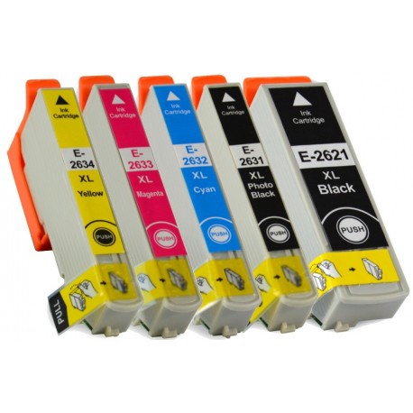 Grossist’Encre Pack de 5 Cartouches compatibles EPSON Pack T2636 / n°26XL