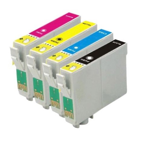 Grossist’Encre Pack de 4 Cartouches compatibles EPSON T1295 Série Pomme