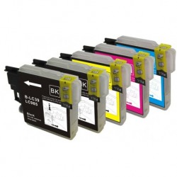 Grossist’Encre Pack de 5 Cartouches compatibles BROTHER LC985