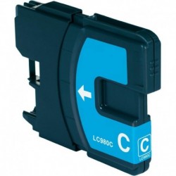 Grossist’Encre Cartouche Compatible BROTHER LC1100C / LC980C Cyan