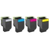 Grossist’Encre Pack de 4 Toners&nbsp;Hautes Capacités compatibles pour Lexmark CS510