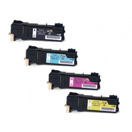 Grossist’Encre Cartouche Lot de 4 Cartouches Toners Lasers Compatibles pour XEROX PHASER 6125 BK/C/M/Y