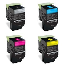 Grossist’Encre Lot de 4 Cartouches Toners Lasers Hautes Capacités Compatibles pour CX410 / CX510 BK/C/M/Y