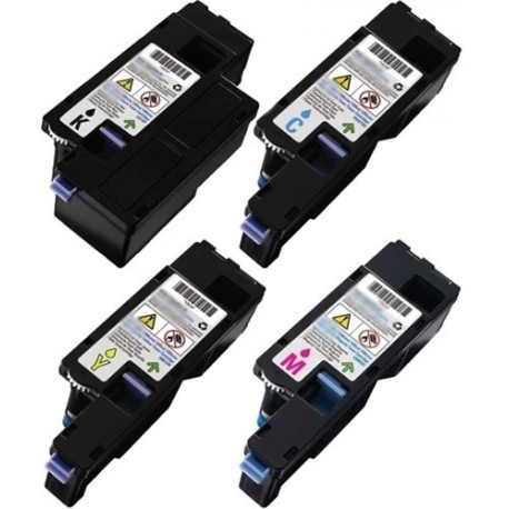 Grossist’Encre Cartouche Lot de 4 Cartouches Toners Lasers Compatibles pour DELL 1250