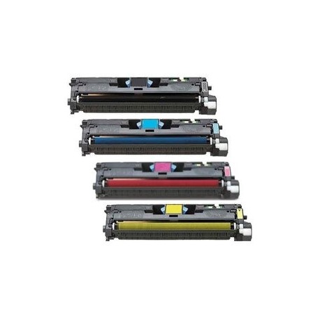 Grossist’Encre Cartouche Lot de 4 Cartouches Toners Lasers Compatibles pour HP C9700A + C9701A + C9702A + C9703A