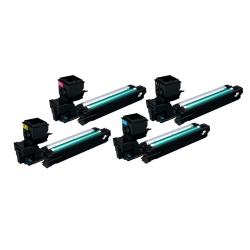 Grossist’Encre Lot de 4 Toners Lasers Compatibles KONICA MINOLTA 3730 BK/C/M/Y
