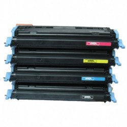 Grossist’Encre Cartouche Lot de 4 Cartouches Toners Lasers Compatibles pour HP Q6000A + Q6001A + Q6003A + Q6002A