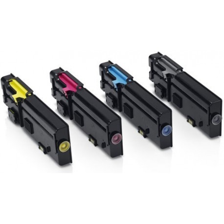 Grossist’Encre Lot de 4 Toners Lasers Compatibles DELL C2660 / C2665 BK/C/M/Y